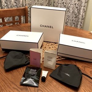 Chanel gift boxes and pouches and samples